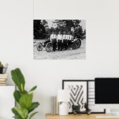 Antiek 1920s Road Construction Equipment Poster (Thuiskantoor)