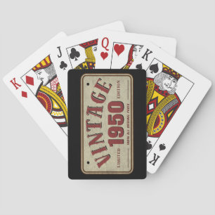 Antiek 1950 Gelimiteerde Editie Alle Originele Ond Pokerkaarten