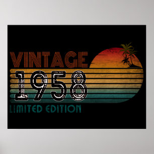 antiek 1958 gelimiteerde editie poster