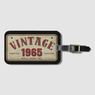 Antiek 1965 Gelimiteerde Editie Alle Originele Ond Bagagelabel