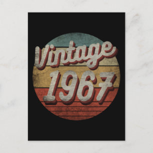 ANTIEK 1967 VERJAARDAGSCADEAU HEREN DAMEN BRIEFKAART