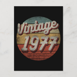 ANTIEK 1977 VERJAARDAGSGESCHENK MAN VROUW BRIEFKAART