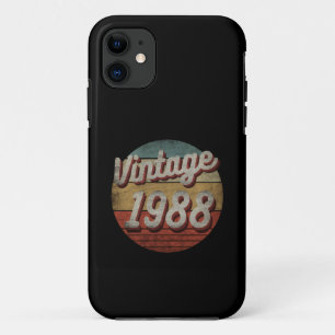 ANTIEK 1988 MANNEN VROUWEN VERJAARDAGSGESCHENK iPhone 11 HOESJE