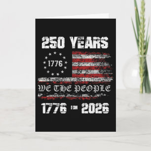 Antiek 250 Jaar 1776-2026 250ste verjaardag 4 juli Kaart