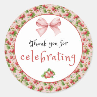 Antiek aardbei dank u Sticker