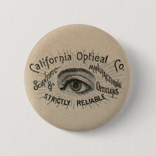 Antiek Adverteren optisch Ronde Button 5,7 Cm