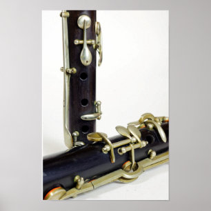 Antiek Afbeelding Clarinet Poster