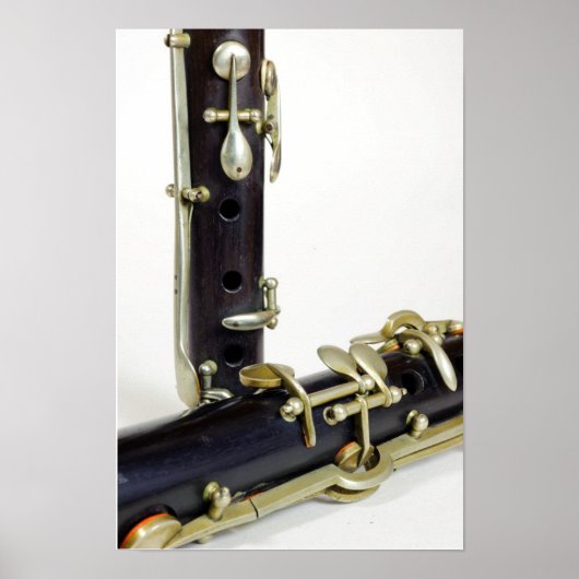 Antiek Afbeelding Clarinet Poster (Voorkant)