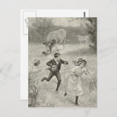 Antiek afbeelding moet draaien briefkaart (Voorkant / Achterkant)