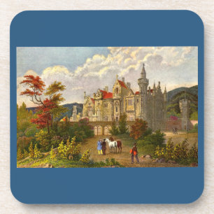 antiek afdruk van Abbotsford House Bier Onderzetter