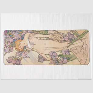  Antiek Alphonse Mucha Art Nouveau Tissuepapier