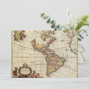 Antiek Amerikaanse kaart van Johannes De Ram