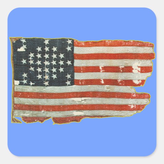 Antiek Amerikaanse vlag Stickers (Voorkant)