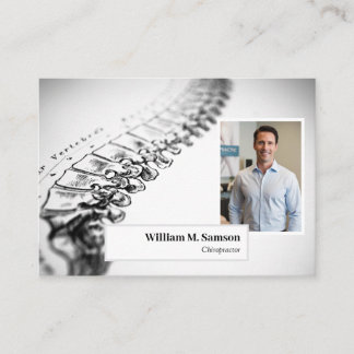 Antiek anatomische illustratie chiropractor foto visitekaartje
