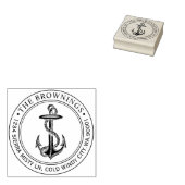 Antiek ankeradres 	rubberstempel (Gestempeld)