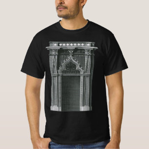 Antiek architecturaal element, gotische deuropenin t-shirt