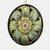 Antiek architecturale rozet nr. 1 keramisch ornament (Links)