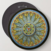 Antiek architecturale rozet nr. 2 ronde button 6,0 cm (Voorkant /achterkant)