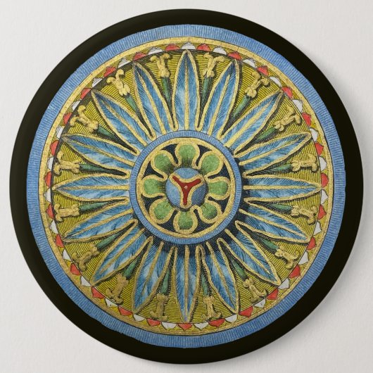 Antiek architecturale rozet nr. 2 ronde button 6,0 cm (Voorkant)