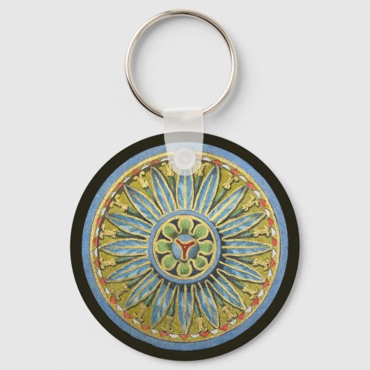 Antiek architecturale rozet nr. 2 sleutelhanger (Voorkant)