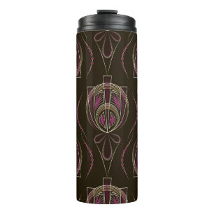 Antiek Art Deco geometrisch Ornament Thermosbeker