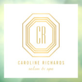 Antiek Art Deco Monogram Goud/Wit Raamsticker (Vel 3)