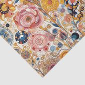 Antiek Art Nouveau stijl Fine Art Floral Painting Tissuepapier (Detail)