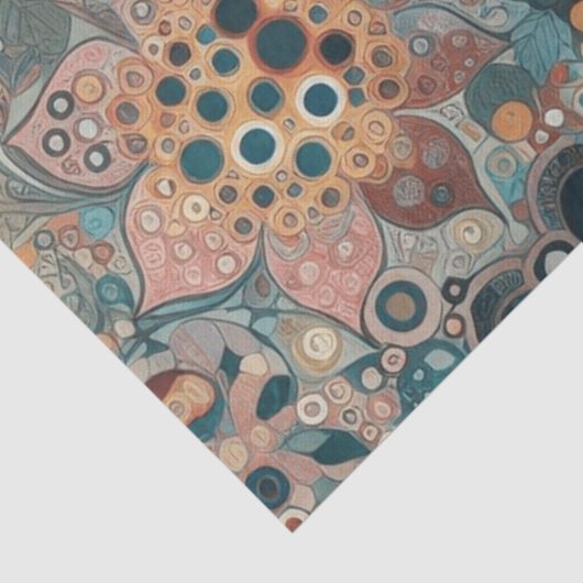 Antiek Art Nouveau stijl Fine Art Floral Painting Tissuepapier (Detail)