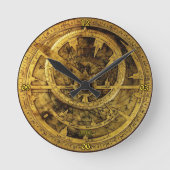Antiek Astrolabe Ronde Klok (Voorkant)