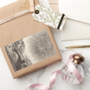 Antiek Astronomie Sky met zon door Allain Mallet Rechthoekige Sticker