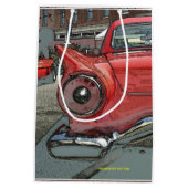 Antiek auto als kunstcadeau medium cadeauzakje (Achterkant)