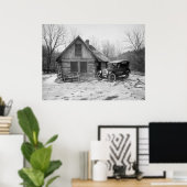 Antiek auto in Rock Creek Park, jaren 20 Poster (Thuiskantoor)