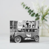 Antiek auto, jaren '30 briefkaart (Staand voorkant)