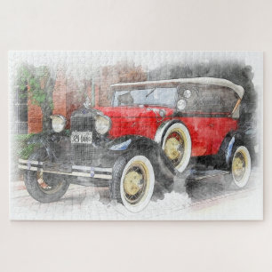 Antiek auto legpuzzel