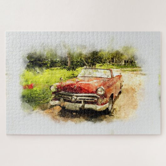 Antiek auto legpuzzel (Horizontaal)