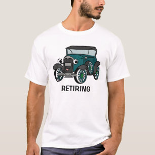 Antiek auto met  tekst t-shirt