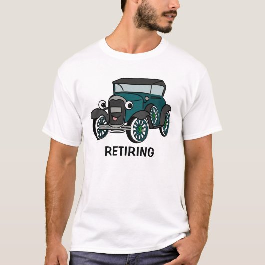 Antiek auto met  tekst t-shirt (Voorkant)