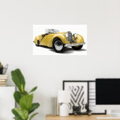 Antiek auto poster (Thuiskantoor)