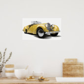 Antiek auto poster (Keuken)