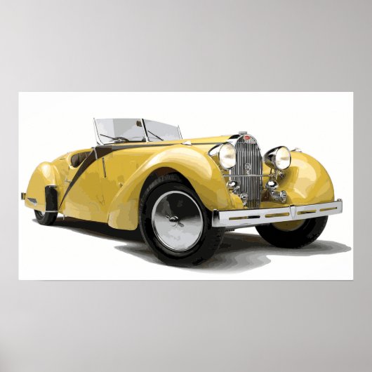 Antiek auto poster (Voorkant)