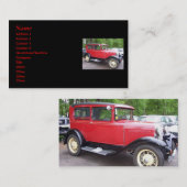 Antiek auto Visitekaartjes (Voorkant / Achterkant)