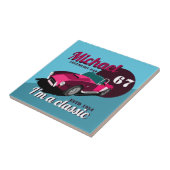  antiek autolegendarische naam tegeltje (Zijkant)