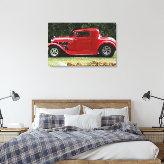 Antiek Automobiel Canvas Afdruk (Insitu (Slaapkamer))