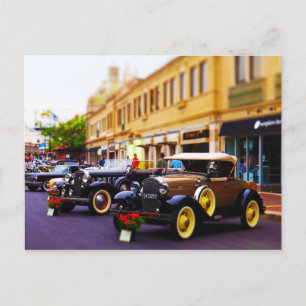 Antiek auto's te zien op Country Club Plaza KC Briefkaart