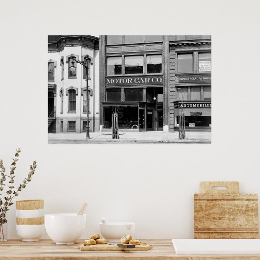 Antiek autowrak, begin jaren 1900 poster (Keuken)