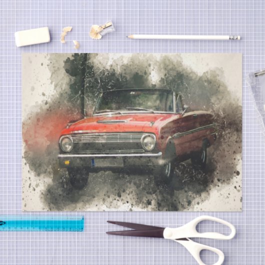  Antiek autowrak Tissuepapier (Craft)