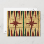 Antiek Backgammon Game Board van Ethan Harper Briefkaart (Voorkant / Achterkant)