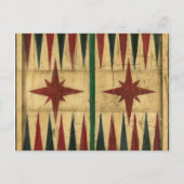 Antiek Backgammon Game Board van Ethan Harper Briefkaart (Voorkant)