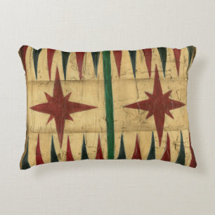 Antiek Backgammon Game Board van Ethan Harper Decoratief Kussen