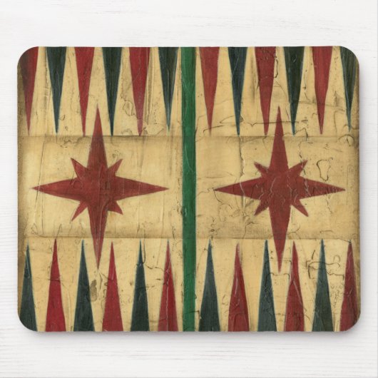 Antiek Backgammon Game Board van Ethan Harper Muismat (Voorkant)